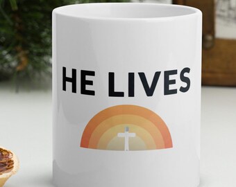White glossy mug