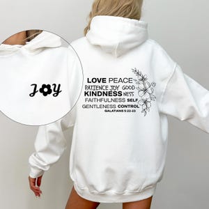 Unisex Fleece Hoodie, &#39;Joy&#39; Blumen Design