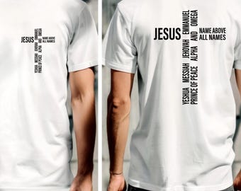 Mens Christian T Shirt Jesus Cross Names Tee Faith Based Shirt Bible Verse Graphic Mens Christian Clothing Gift Idea Today