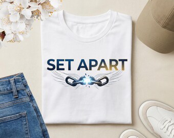 Set Apart Christian T-Shirt | Faith Statement Tee | Gospel Identity Shirt | Inspirational Jesus Apparel | Christian Gift for Believers
