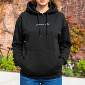 Gamma Phi Beta Hoodie - Minimalist Sorority Sweatshirt with Cursive Logo