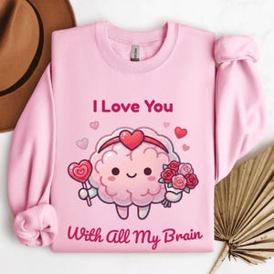 Neuro ICU Nurse Valentine Shirt, Heart Brain Tee, Neurology Gift image 1