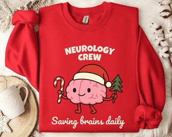 Customizable Neurology Team Christmas Sweatshirt Set, Nurse Holiday Crew Shirt.