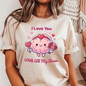 Neuro ICU Nurse Valentine Shirt, Heart Brain Tee, Neurology Gift image 3