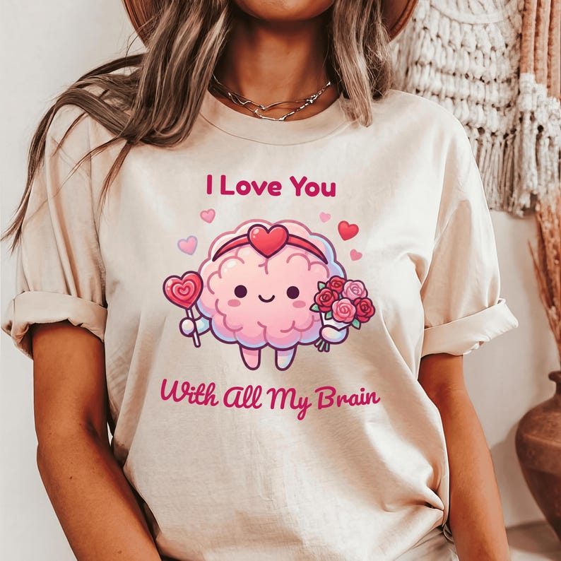 Neuro ICU Nurse Valentine Shirt, Heart Brain Tee, Neurology Gift image 3