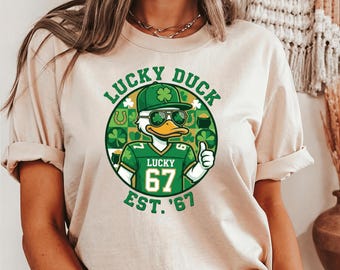 Camiseta Lucky Duck número 67 para fiesta irlandesa, Día de San Patricio