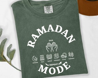 Iconos de oración Dua del modo Ramadán Ropa musulmana Camisa feliz Ramadán Regalo Eid