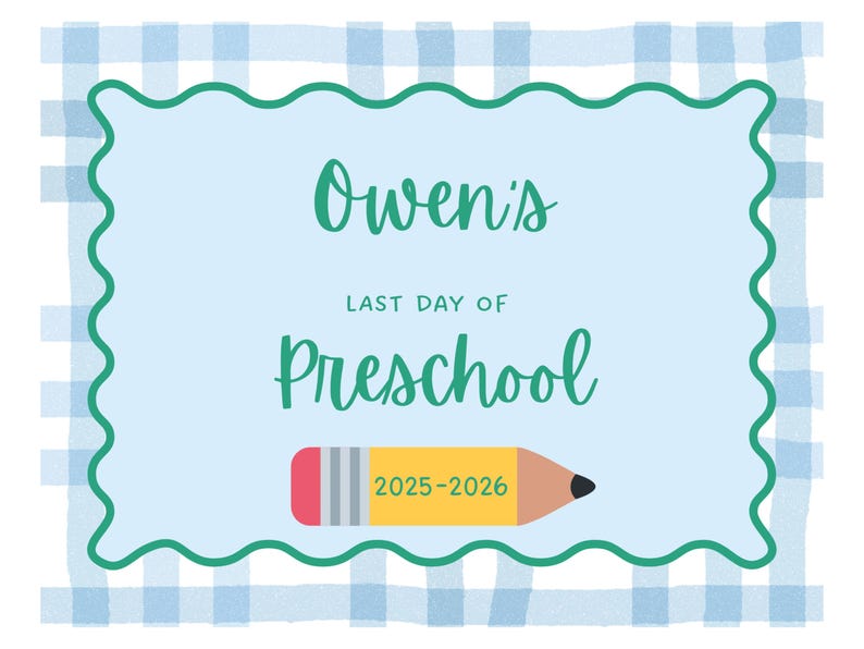 PRINTABLE Back to School Sign | Editable Template | First &amp; Last Day of ...