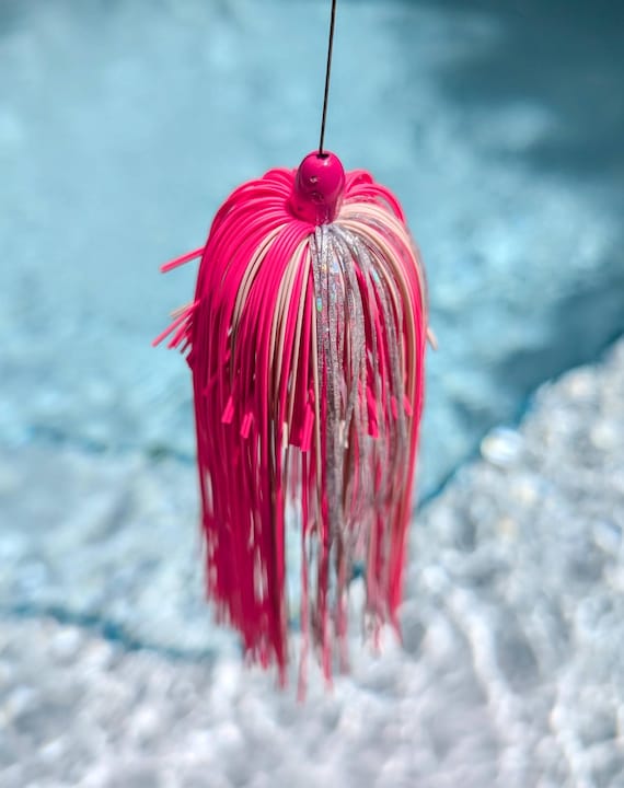 Handmade Pink Rubber Ballyhoo Tutu Fishing Lure Skirt - Etsy