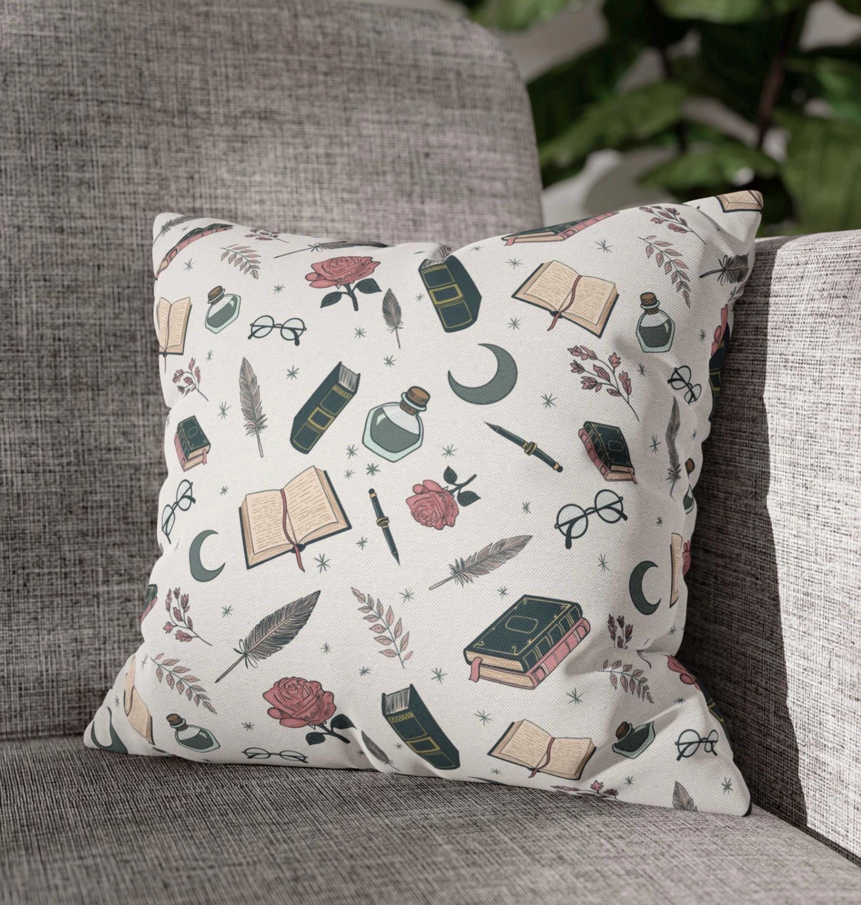 Bookish Dreams Hand-drawn Seamless Pattern | Cozy Pastel Digital Paper ...