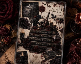 Mörk romantik Kindle-insats | Moralskt grå antihjälte boklig dekor