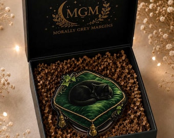 Cozy Black Cat MagSafe Kindle Grip