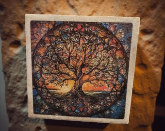 Tree of Life tile/coaster (1 pc)