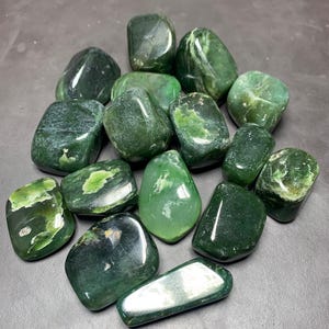 Top Quality Nephrite Jade Tumbles – Natural Gemstone Lot