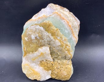 Aragonito verde natural en bruto / Cristal curativo / Piedra decorativa y energética terrosa