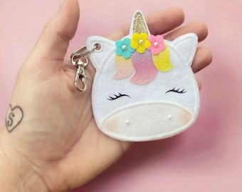 Unicorn Bag Tag / Keyring / Back To School Accessories