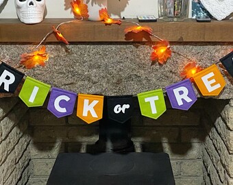 Trick Or Treat Felt Bunting For Halloween