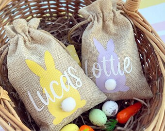 Personalised Easter Treat Bags With Bunny