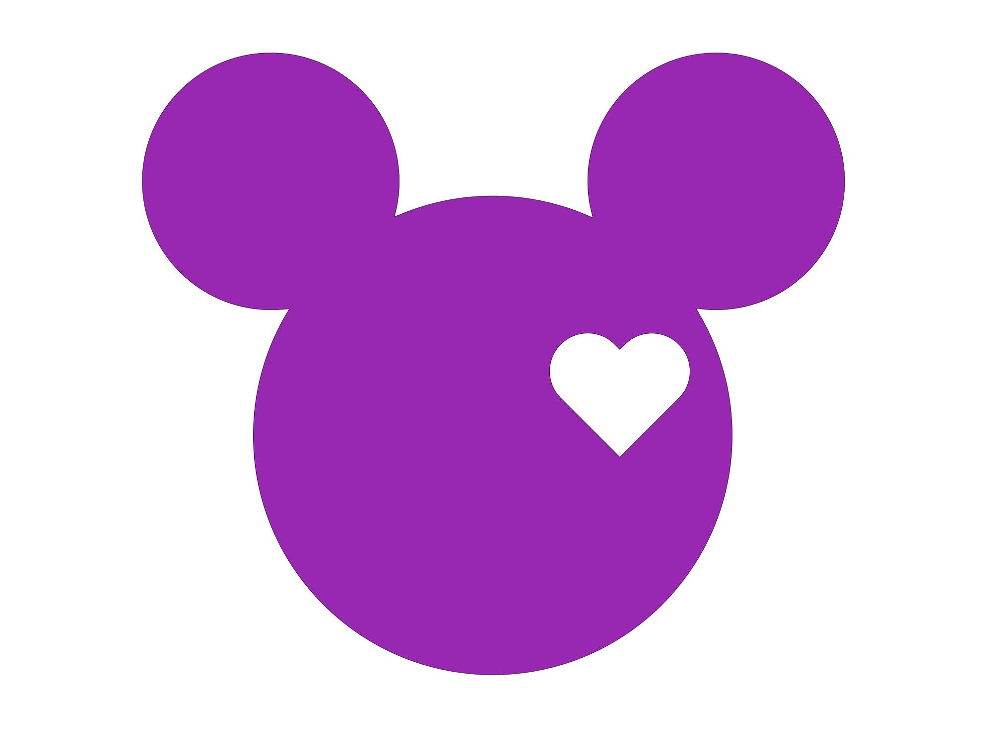Mickey Mouse Head Bumper Sticker, Mickey Vinyl Decal, Mickey Mouse