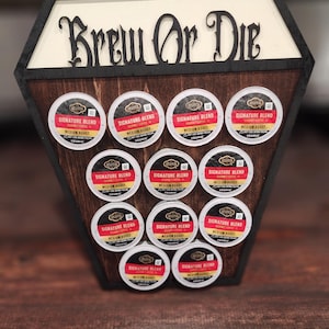 Coffin K-Cup Holder: Handmade Gothic Coffee Pod Organizer