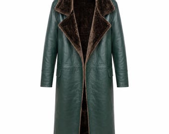 Abrigo de pirata steampunk para hombre, frac de cuero marrón envejecido, abrigo largo de cosplay victoriano