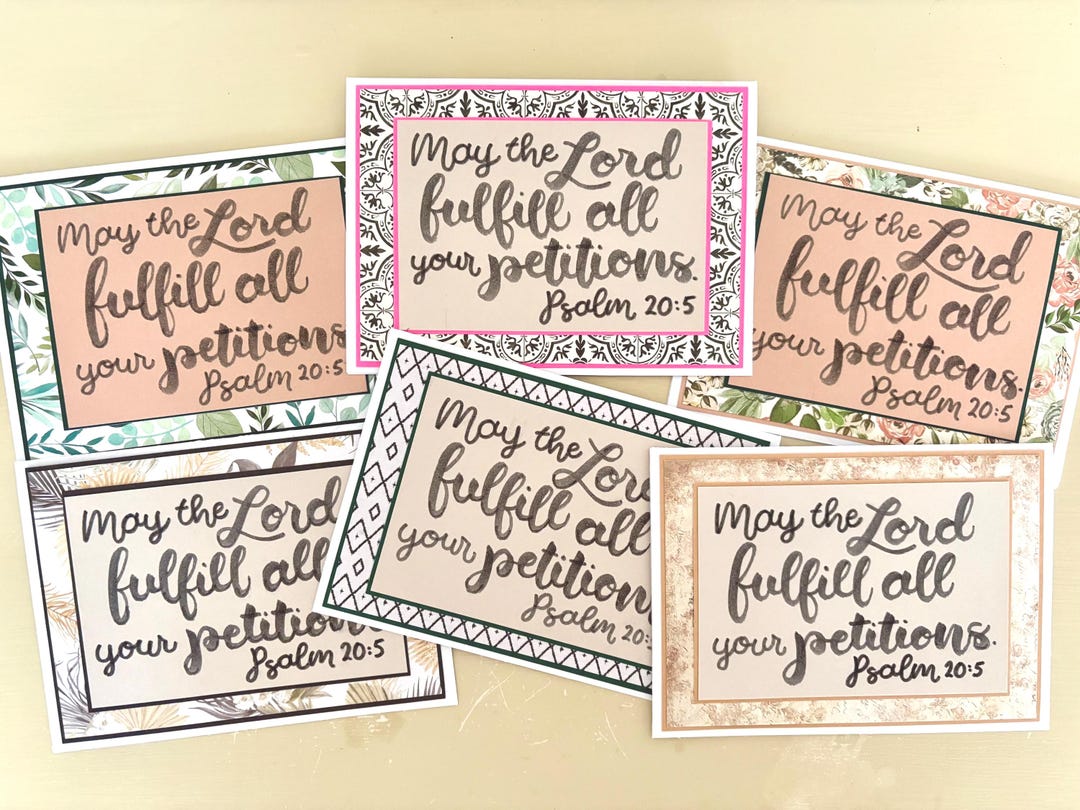 Scripture Cards - Psalm 20:5 - Set of 6 - Etsy