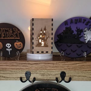 Halloween Inspired Lantern with Tea Light, Halloween Themed Décor, Seasonal Lantern, Spooky Home Décor, Halloween Accent