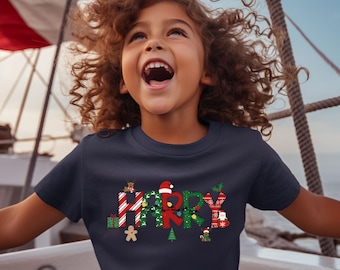Personalized Christmas Toddler T-Shirt: Custom Name Xmas Tee