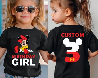 Personalized Minnie Mouse Birthday Girl Shirt: Custom Age Outfit