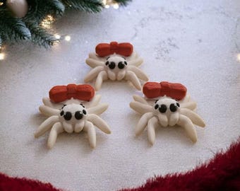 Tiny Bow Present Spider | 3D Printed Christmas Articulated Flexi Fidget Toy