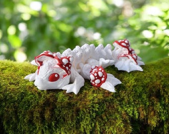 Baby Mushroom Dragon 3D Printed Articulated Flexi Fidget Toy
