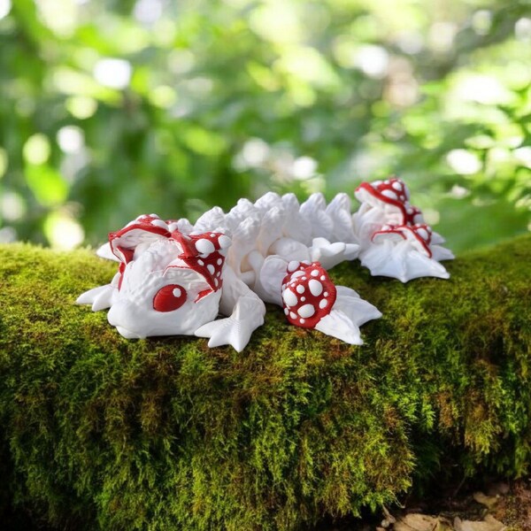 Baby Mushroom Dragon 3D Printed Articulated Flexi Fidget Toy