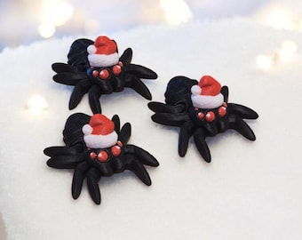 Santa Spider 3D Printed Christmas Articulated Flexi Fidget Toy