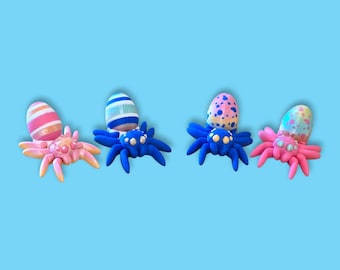 Easter Egg Spiders | 3D Printed Full Color Articulated Flexi Fidget Toy Easter Hunt Gift