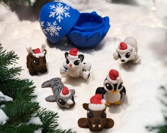 Mystery Christmas Winter Hatchling Blind box | Surprise 3D Printed Articulated Fidget Toys