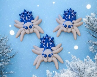 Snowflake Spider | 3D Printed Christmas Articulated Flexi Fidget Toy