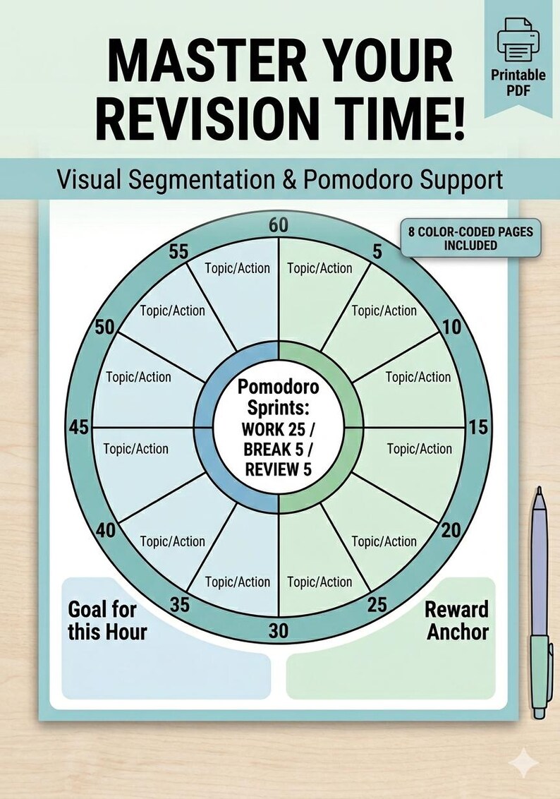 ADHD Revision Exam Kit Printable | Academic Executive Function Toolkit ...