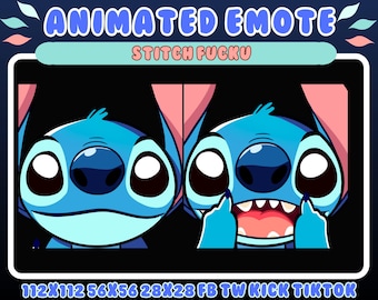 Animated stitch FuckU Emote: Twitch/Discord/Kick Streamer Pack (Digital Download emotes disney , emotes cute , streamer , emote meme