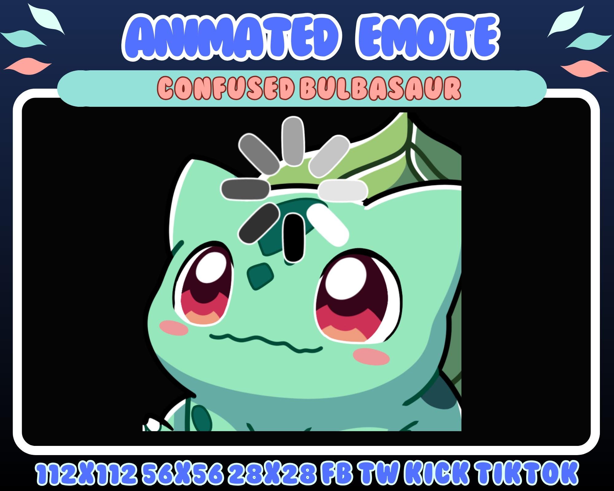 Bulbasaur Pop Animated Emote | Twitch, Discord, Kick (digital Download ...