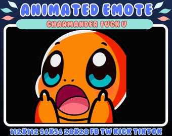 Animated Charmander Emote: Funny Twitch/Discord/Kick Meme (Digital Download)