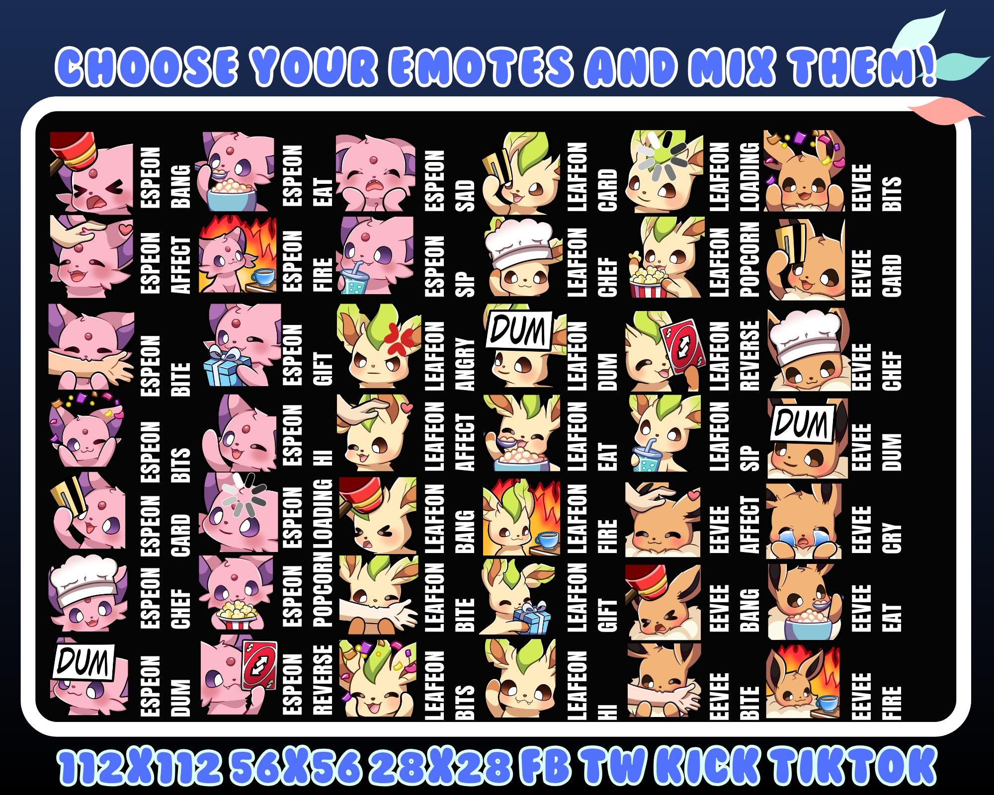 Choose 20 Emotes and Mix Them | Pack Emotes | Custom Emotes | Emotes ...