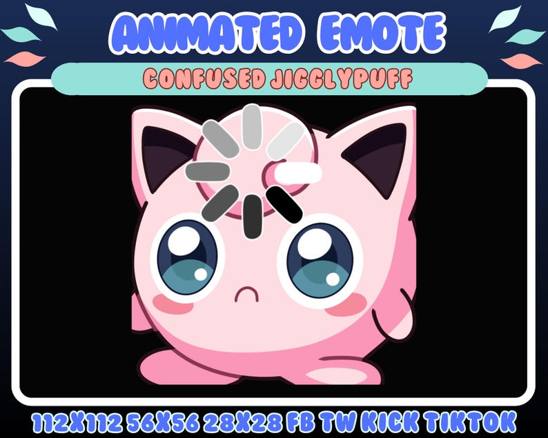 16 Cute Jigglypuff Emotes for Twitch, Discord, Kick (digital Download ...