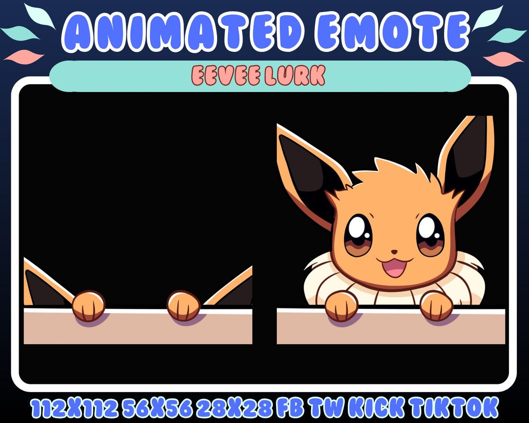 Animated Eevee Lurk Emote: Twitch, Discord, Kick (digital Download ...