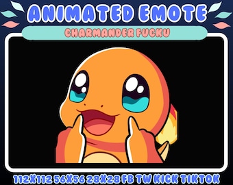Animated Charmander Emote: Funny Twitch/Discord Streamer Pack (Digital Download )