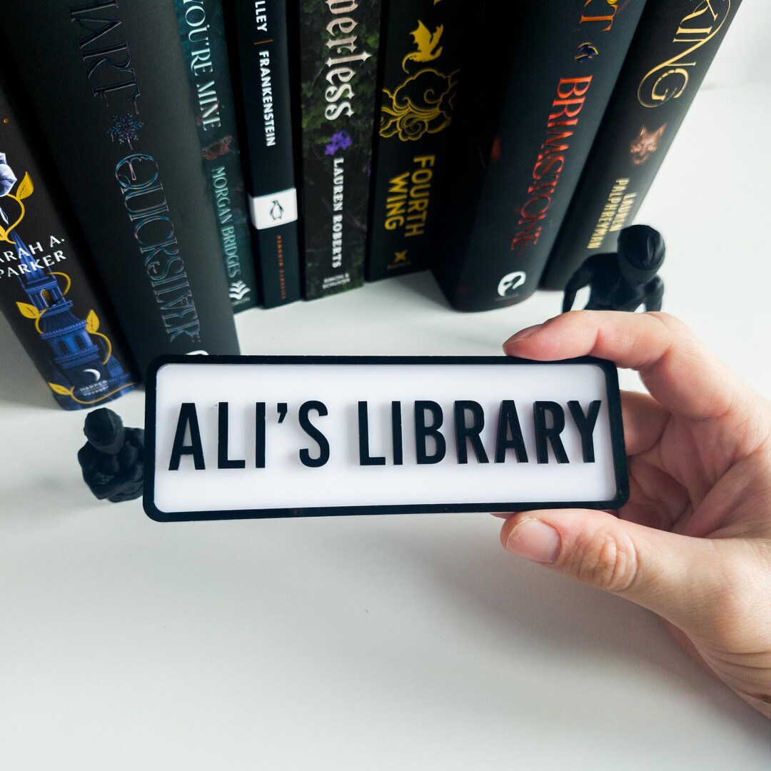Romance Library Sign Custom Library Book Shelf Sign - Custom Library Sign - Dark Romance ...