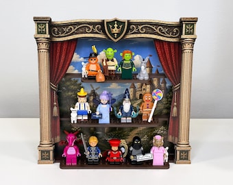 Shrek-Inspired Far Far Away Theater Display for LEGO® Minifigures | 3-Tier, 3D Printed & UV Printed