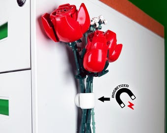 LEGO Botanical Display Magnet | Flower Build Mount | Turns any fridge or cabinet into a display! | BrickMag Botanicals