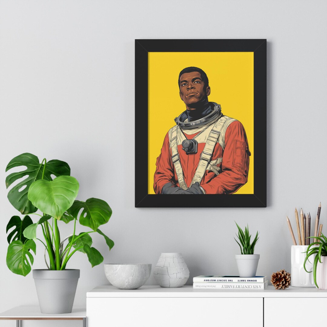 Ascender Prime--bearer of Tomorrow: Black Astronaut Framed Vertical ...