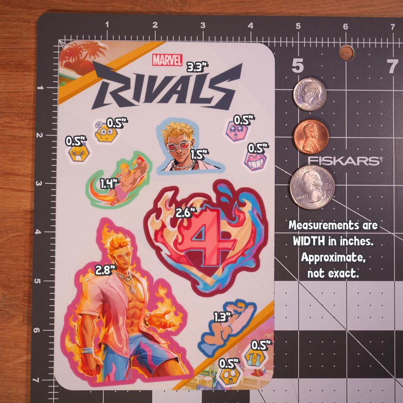 Marvel Rivals Human Torch Summer Skin Sticker Sheet - Etsy