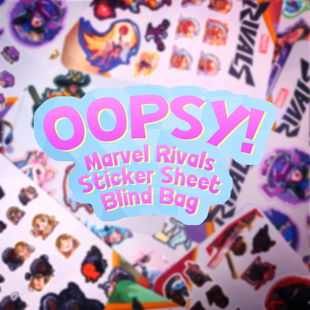 Marvel Rivals Sticker Sheets Invisible Marvel Rivals OOPSY! B-grade Sticker Sheet Blind Bag - Etsy